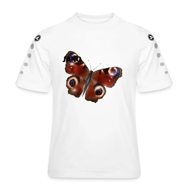 Élégance du Papillon Paon sur Maillot Team JAKO Enfant