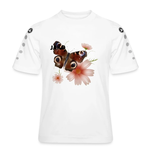 Papillon Paon-du-Jour Éclatant de Roses sur Maillot Team JAKO Enfant