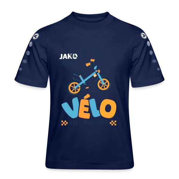 "Né pour le Vélo avec Papy" sur Maillot Team JAKO Enfant