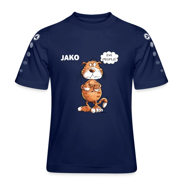 Chat grincheux rouge "Ew People" - Sarcasme félin sur Maillot Team JAKO Enfant