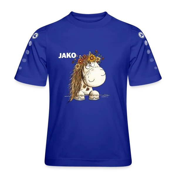 Cheval Adorable avec Couronne de Fleurs - Cartoon sur Maillot Team JAKO Enfant