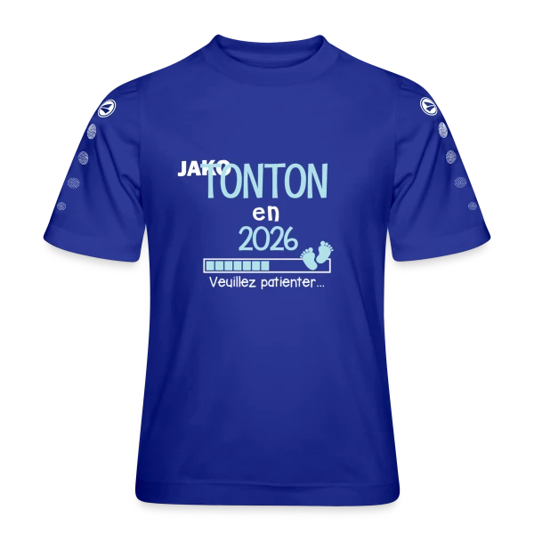 Annonce Grossesse Tonton 2026 - Futur Tonton Humour sur Maillot Team JAKO Enfant