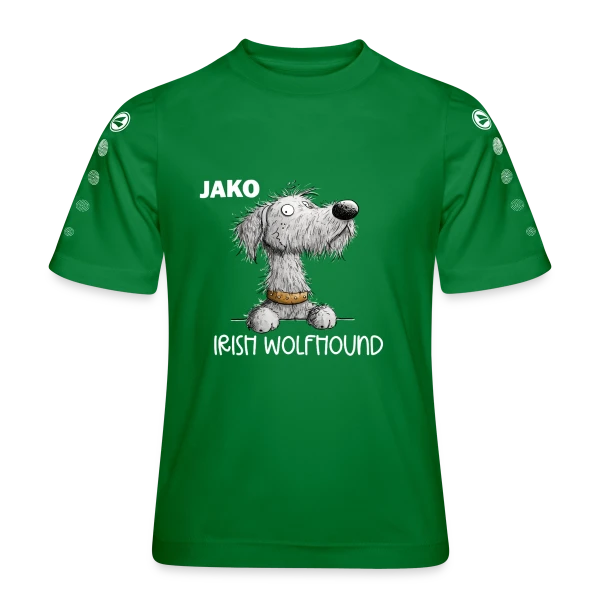 Chien Cartoon Lévrier Irlandais - Envie de promenade sur Maillot Team JAKO Enfant