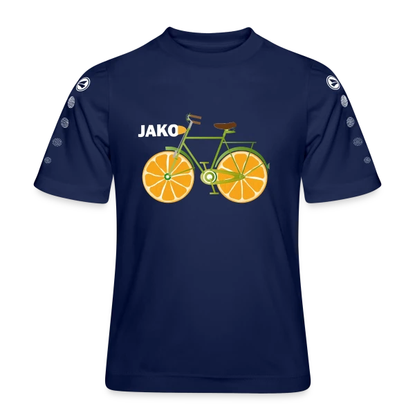 Vélo Fruitix : L'Original Fun aux Roues Oranges sur Maillot Team JAKO Enfant