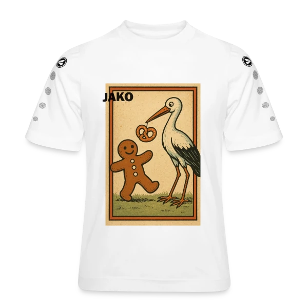 Cigogne et Mannele Alsacien sur Maillot Team JAKO Enfant