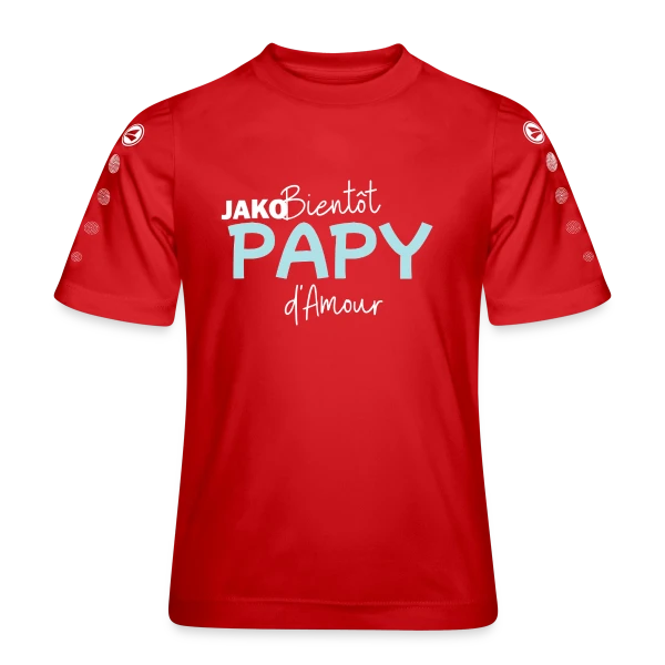 Bientôt Papy d'Amour : Annonce Originale sur Maillot Team JAKO Enfant