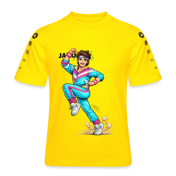 L'Homme Aérobic Déchaîné sur Maillot Team JAKO Enfant