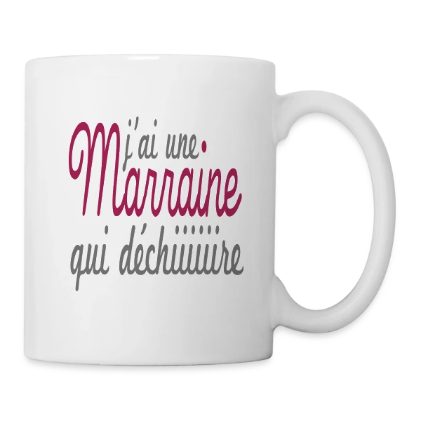 Marraine qui déchire sur Mug blanc