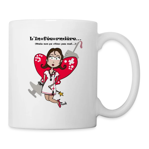 Inféermière Passionnée sur Mug blanc