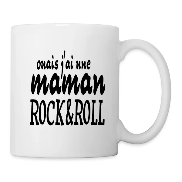 Maman Rock'n'Roll sur Mug blanc