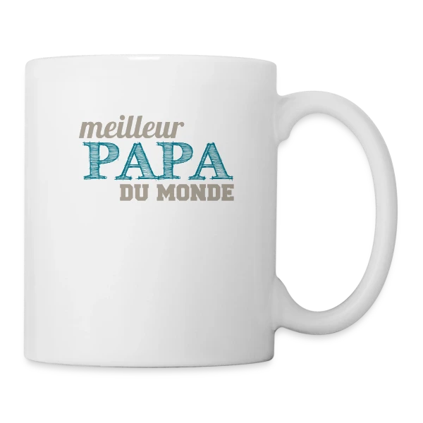 Le Meilleur Papa du Monde - Cadeau Fête des Pères Original sur Mug blanc