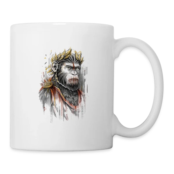 César l'Empereur Singe sur Mug blanc
