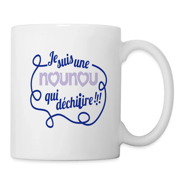 Ma Nounou en Or qui Déchire sur Mug blanc