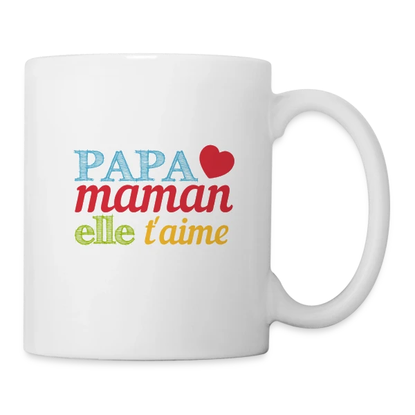 Bébé t'aime : Le message d'amour pour ma moitié sur Mug blanc