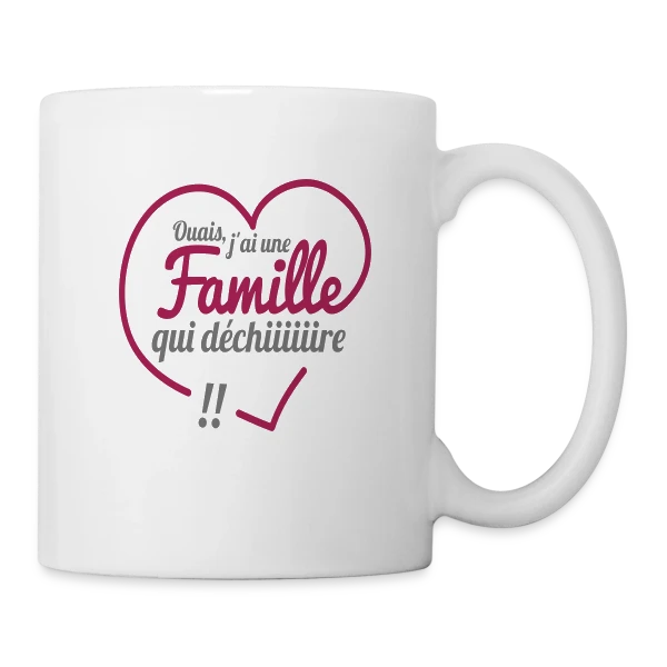 Famille qui Déchire – Unie et Géniale sur Mug blanc