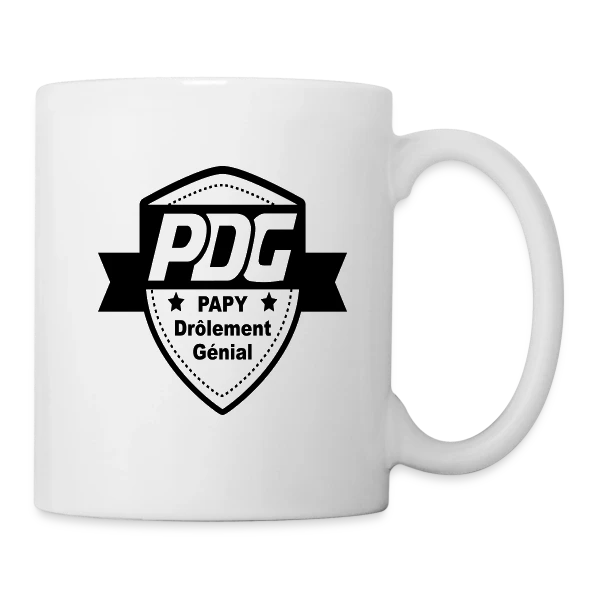 Papy PDG : Le Boss de la Famille sur Mug blanc