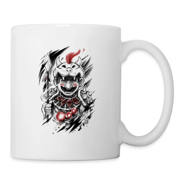 Guerrier Crâne Sauvage sur Mug blanc