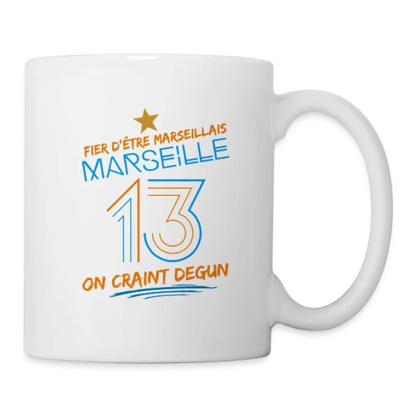 Fier Marseillais On Craint Degun sur Mug blanc