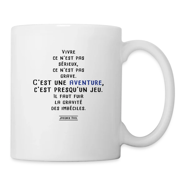 Jacques Brel: Le Grand Poète sur Mug blanc