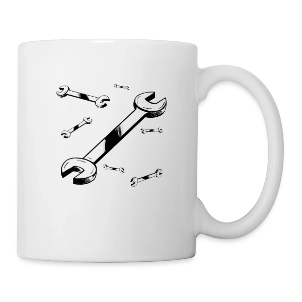 Clé à Molette : L'Outil Essentiel sur Mug blanc