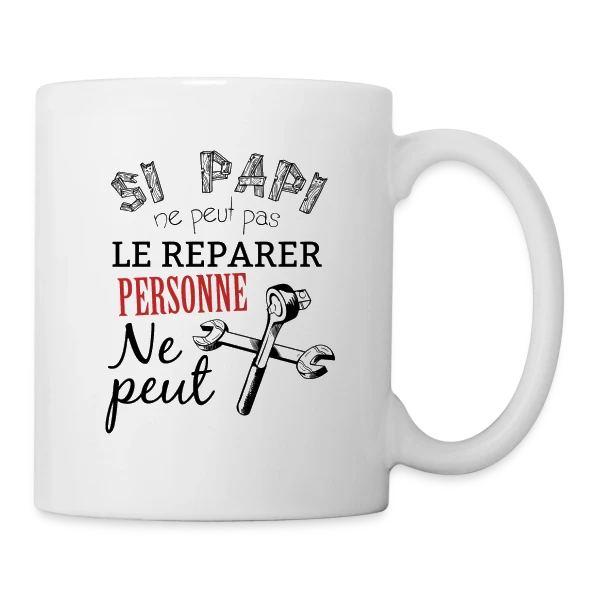 Papi Bricoleur - L'Expert des Réparations sur Mug blanc