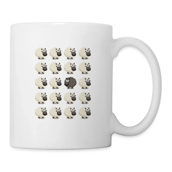 Mouton Noir : L'Esprit Libre sur Mug blanc