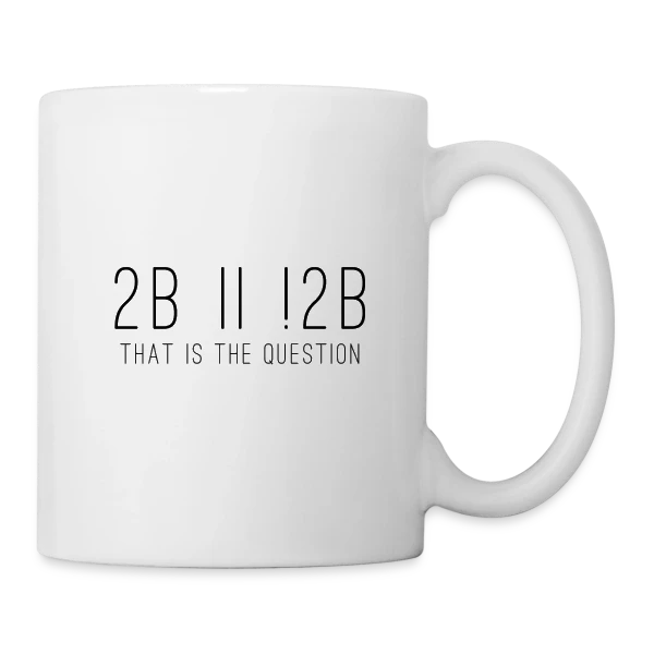 Être ou Ne Pas Être : Le Dilemme d'Hamlet sur Mug blanc