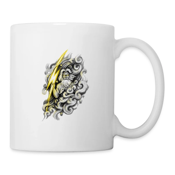 Zeus, Maître du Tonnerre sur Mug blanc