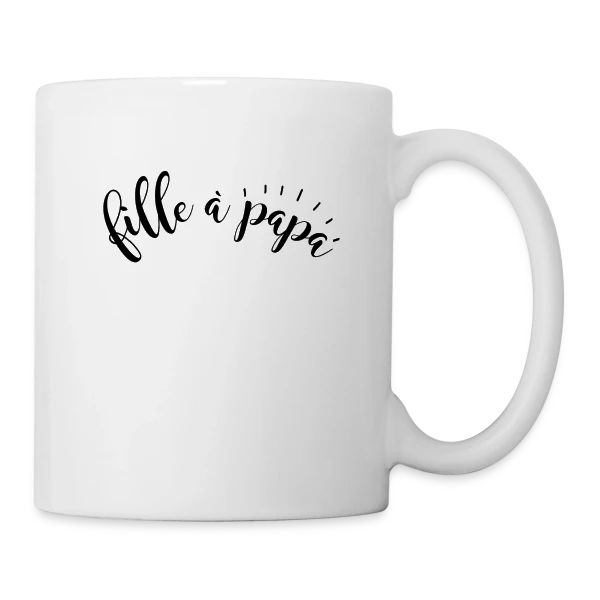 Fille à Papa Adorée sur Mug blanc