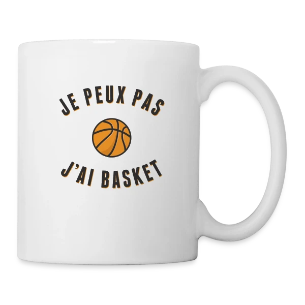 Je peux pas, j'ai basket ! L'excuse idéale sur Mug blanc