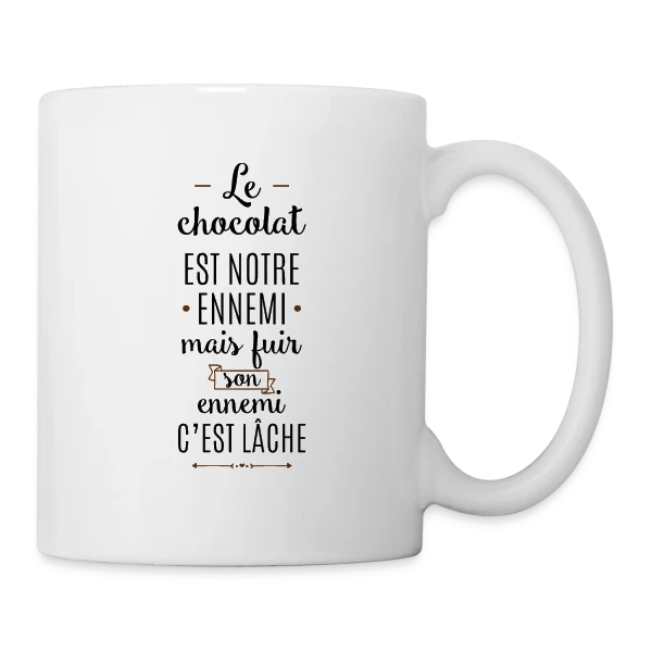 Je peux pas, j'ai chocolat sur Mug blanc
