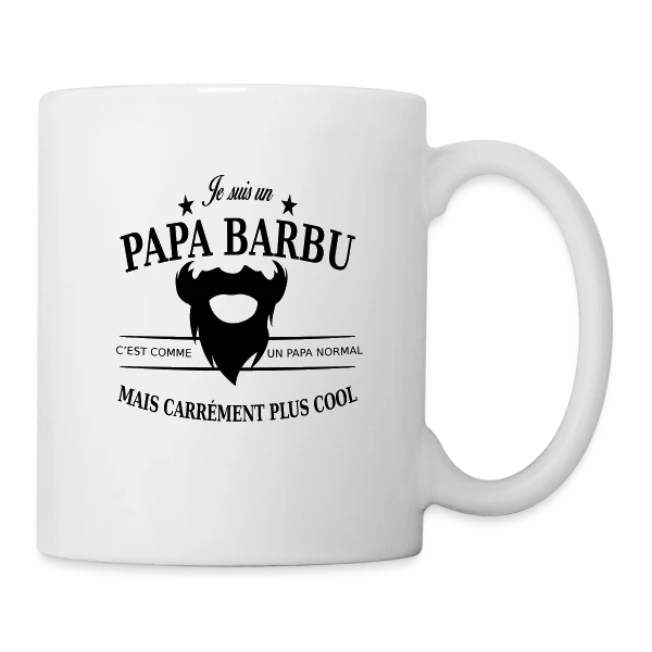 Papa Stylé Barbu sur Mug blanc