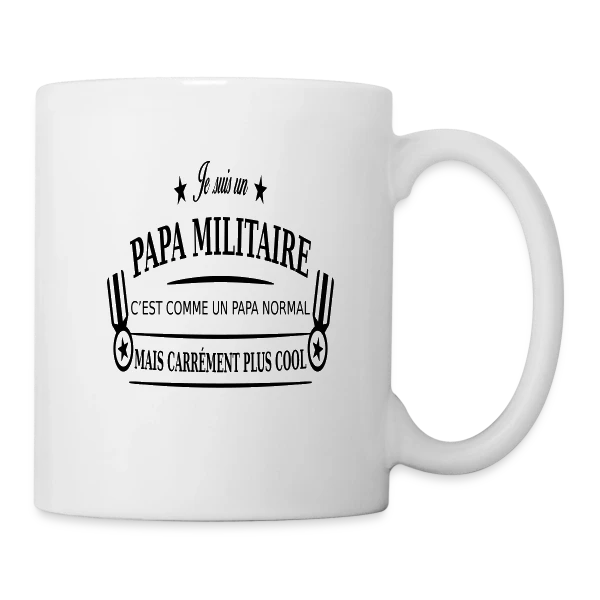 Papa Héro Militaire sur Mug blanc