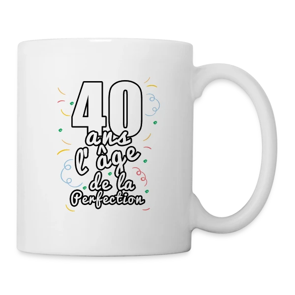 Anniversaire 40 Ans Magnifique sur Mug blanc