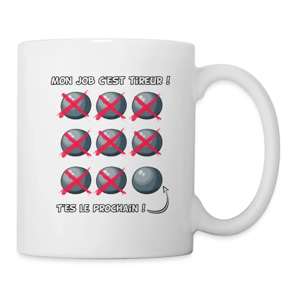 Profession Tireur : Précision et Passion sur Mug blanc