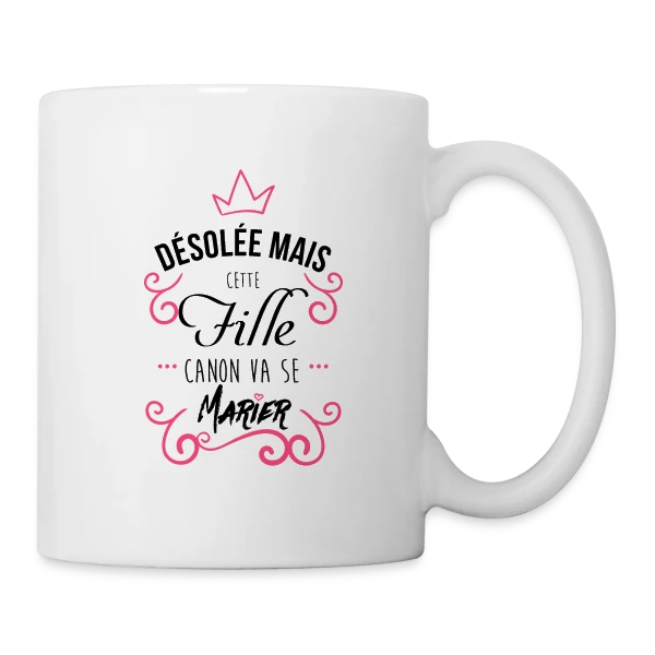 Fille Canon Stylée sur Mug blanc