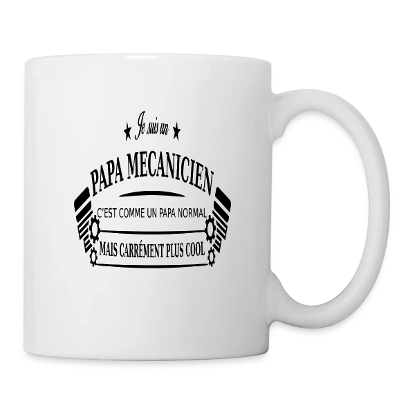 Papa Mécanicien Pro sur Mug blanc