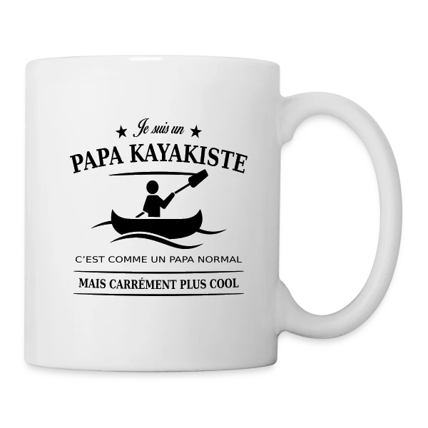 Papa Kayakiste Passionné sur Mug blanc