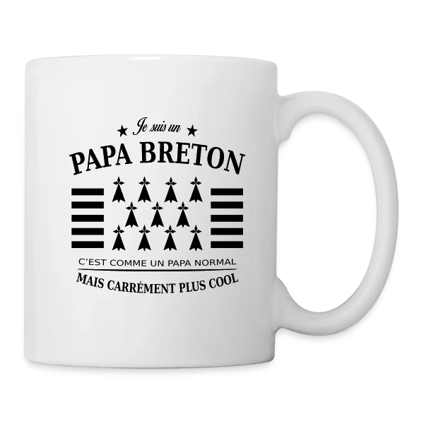 Papa Breton Authentique sur Mug blanc