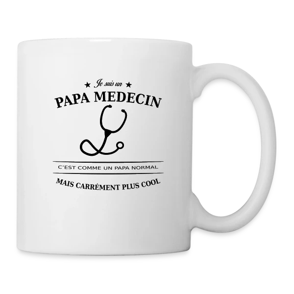 Papa Médecin Héroïque sur Mug blanc