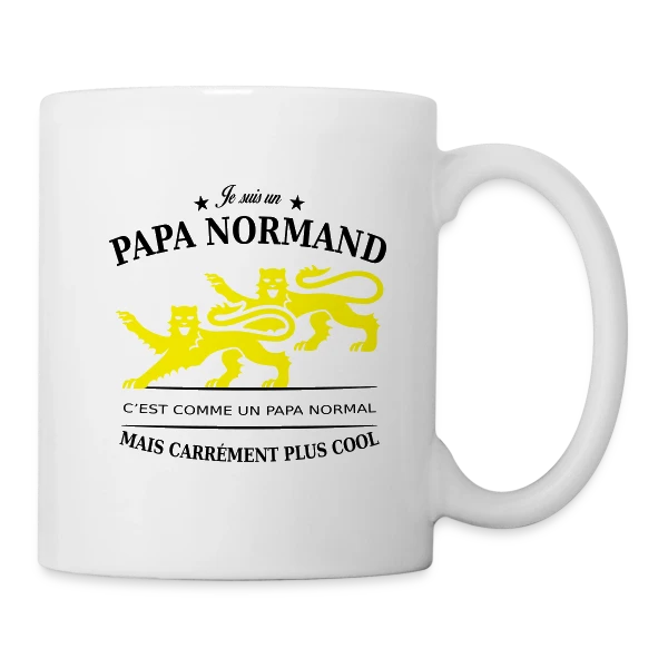 Papa Normand au Guépard Doré sur Mug blanc
