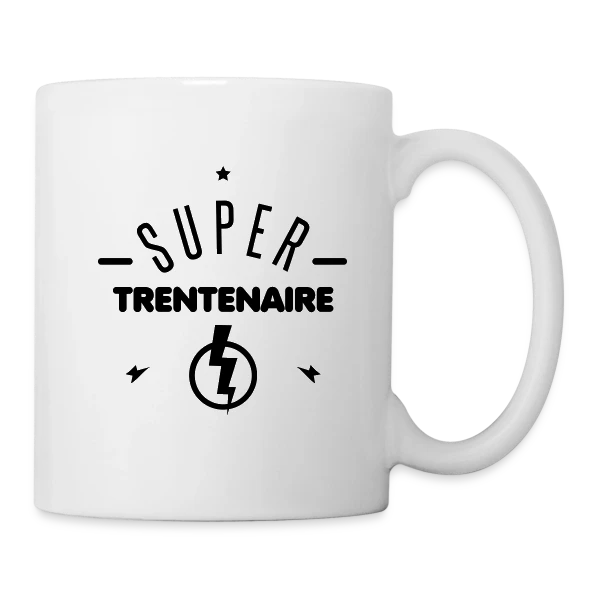 Super Trentenaire : L'Âge d'Or avec Humour sur Mug blanc