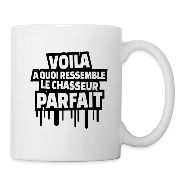 Le Chasseur Parfait : Humour Nature sur Mug blanc