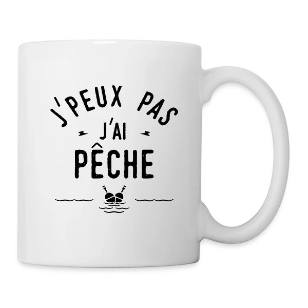 J'peux Pas, J'ai Pêche ! sur Mug blanc
