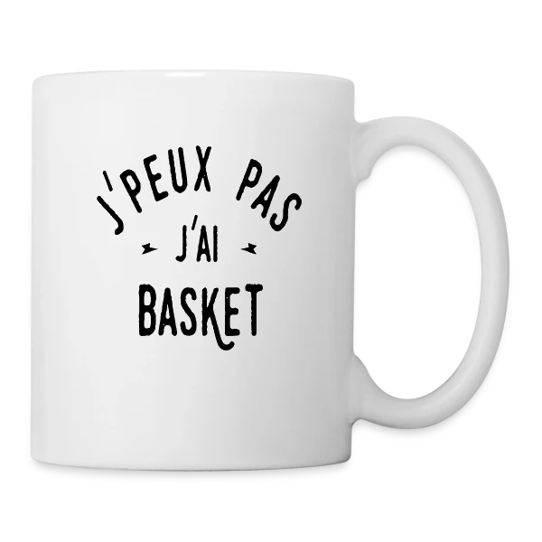 Je peux pas, j'ai basket ! sur Mug blanc
