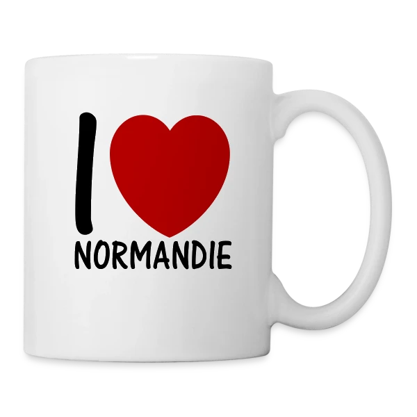 J'aime la Normandie sur Mug blanc