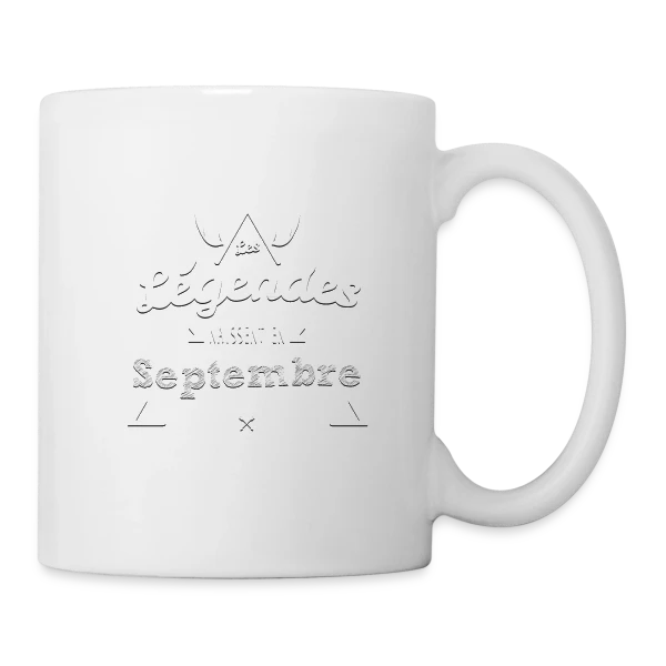 Anniversaire : Légende Née en Septembre sur Mug blanc