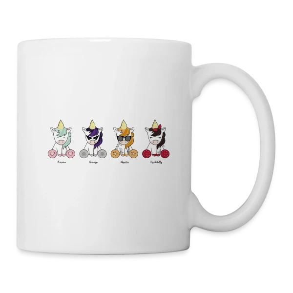 Les Licornes Enchantées sur Mug blanc