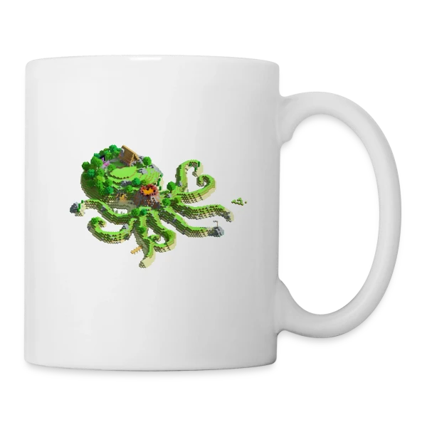 OctoCraft - L'île aux pieuvres sur Mug blanc