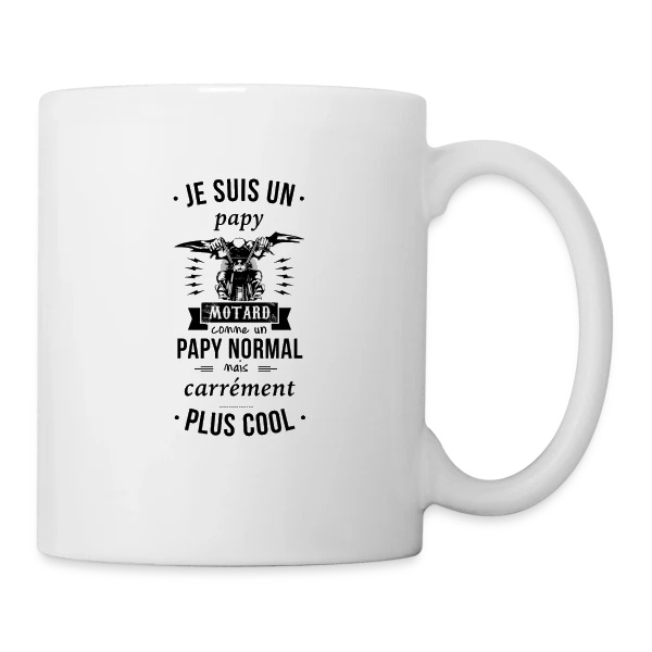 Papy Motard sur Mug blanc